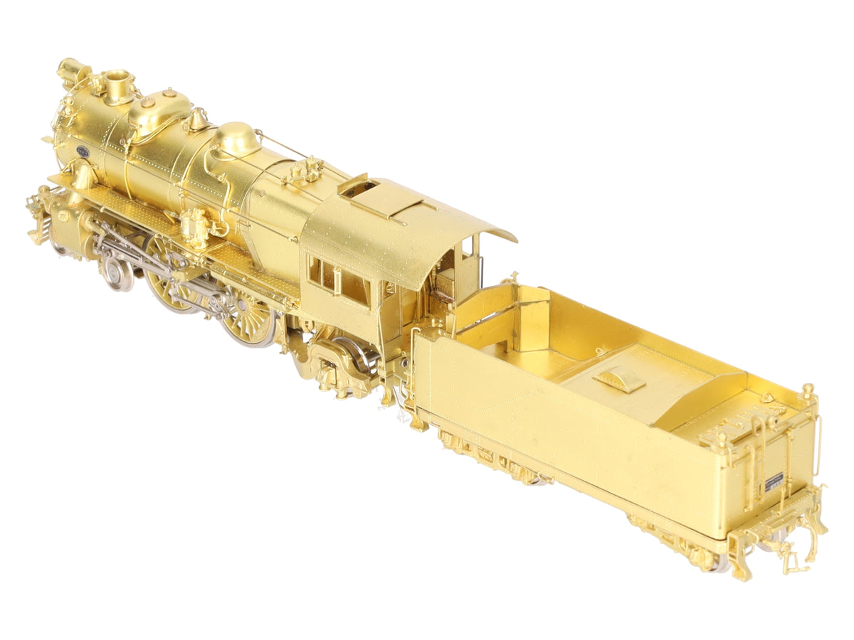 Key Imports E-6S BRASS HO 4-4-2 Atlantic Steam Locomotive w/ Tender -Unpainted EX/Box