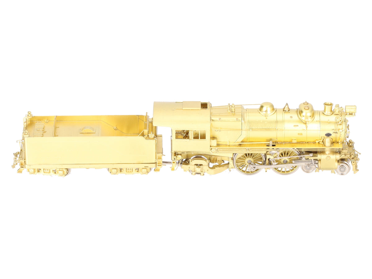 Key Imports E-6S BRASS HO 4-4-2 Atlantic Steam Locomotive w/ Tender -Unpainted EX/Box
