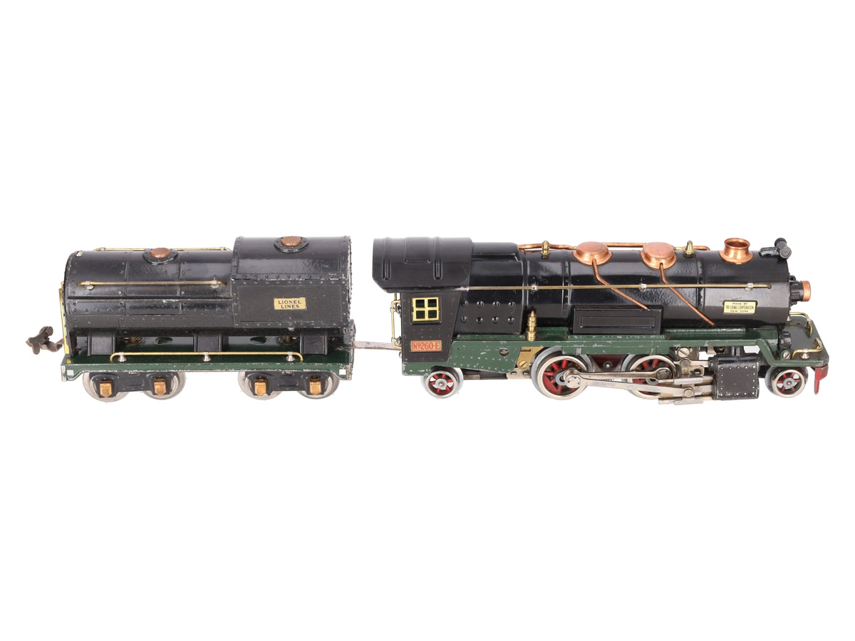 Lionel 260E Vintage O Prewar 2-4-2 Tinplate Steam Locomotive w/ 260T Tender VG