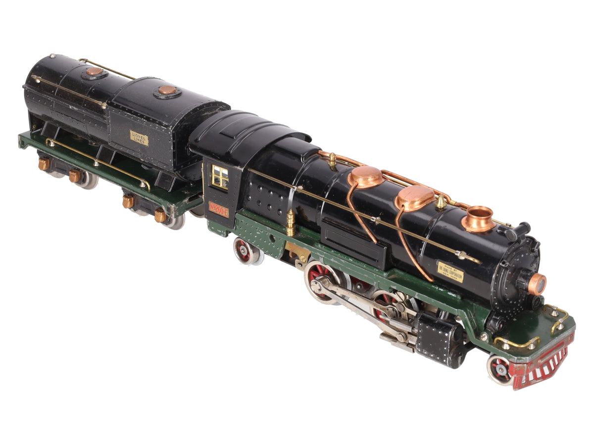 Lionel 260E Vintage O Prewar 2-4-2 Tinplate Steam Locomotive w/ 260T Tender VG