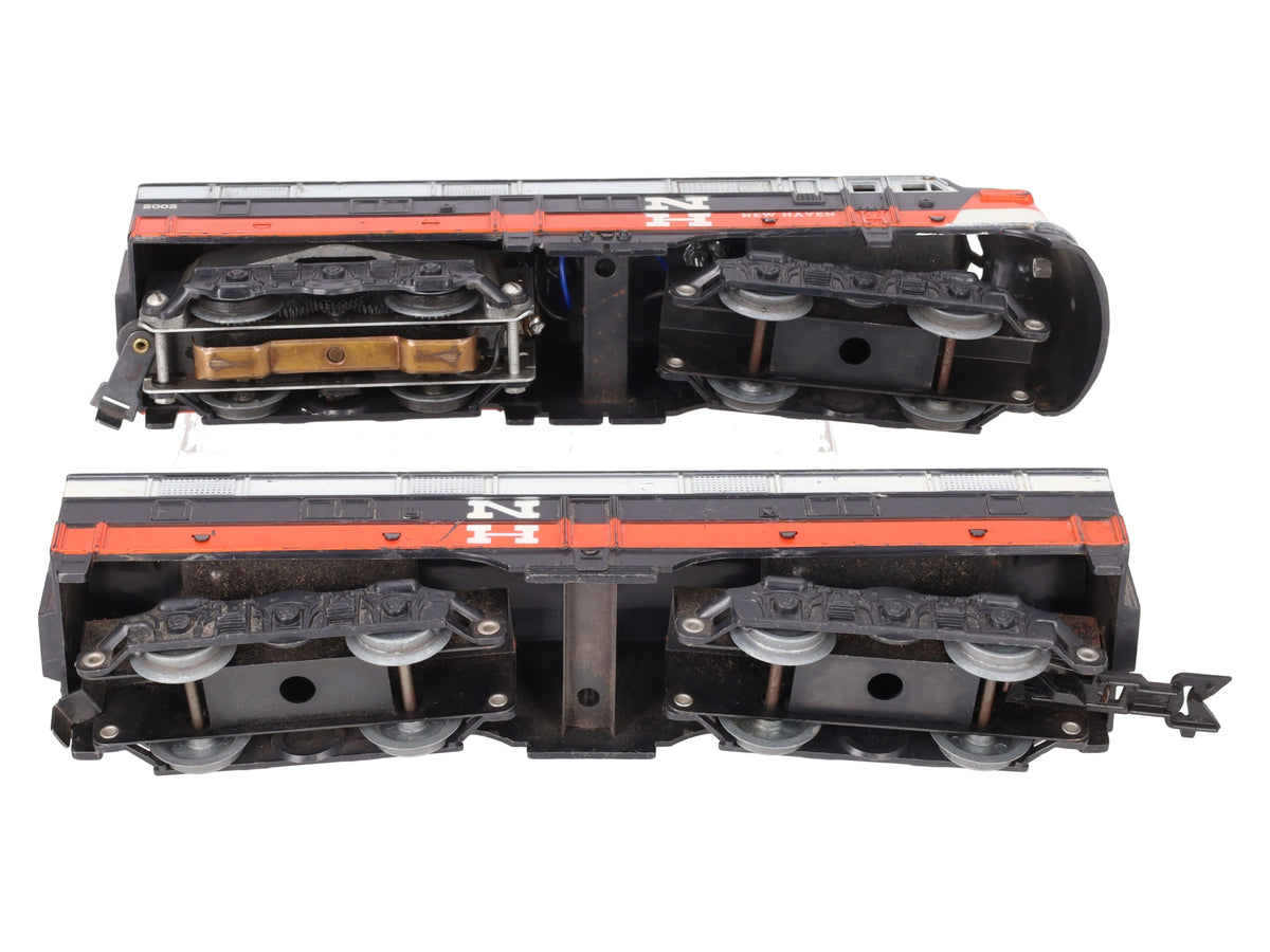 Marx 2002 Vintage O Gauge New Haven AB Diesel Locomotive Set VG