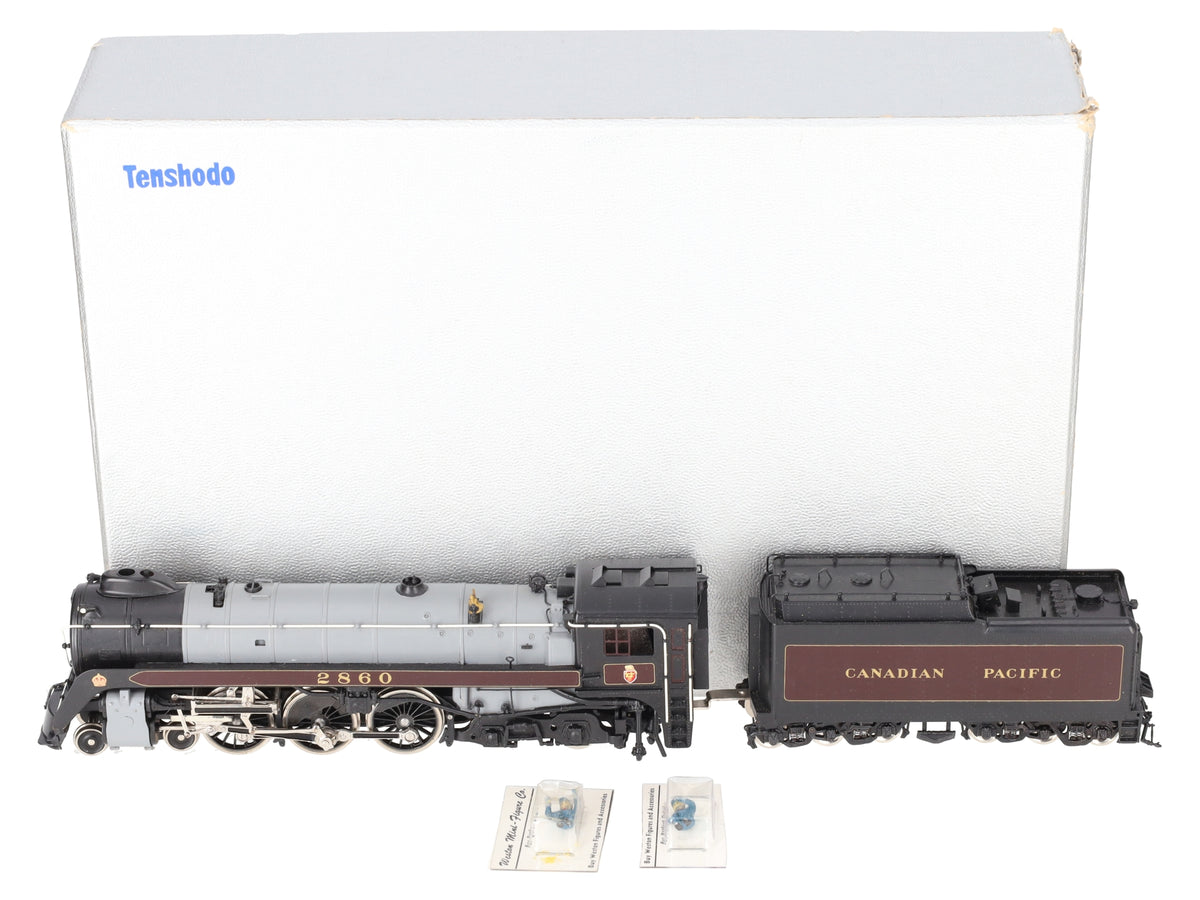 Tenshodo 166 HO BRASS CPR Royal Hudson 4-6-4 Steam Loco/Tender - painted EX/Box