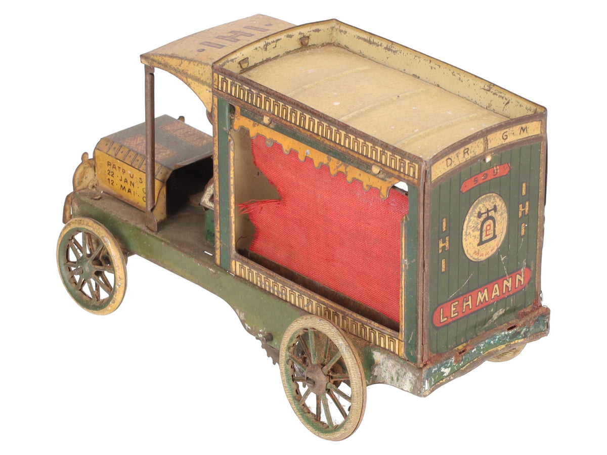 Lehmann 595 Vintage Tin Wind Up Meat Delivery Van