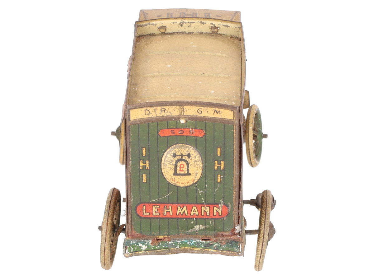 Lehmann 595 Vintage Tin Wind Up Meat Delivery Van