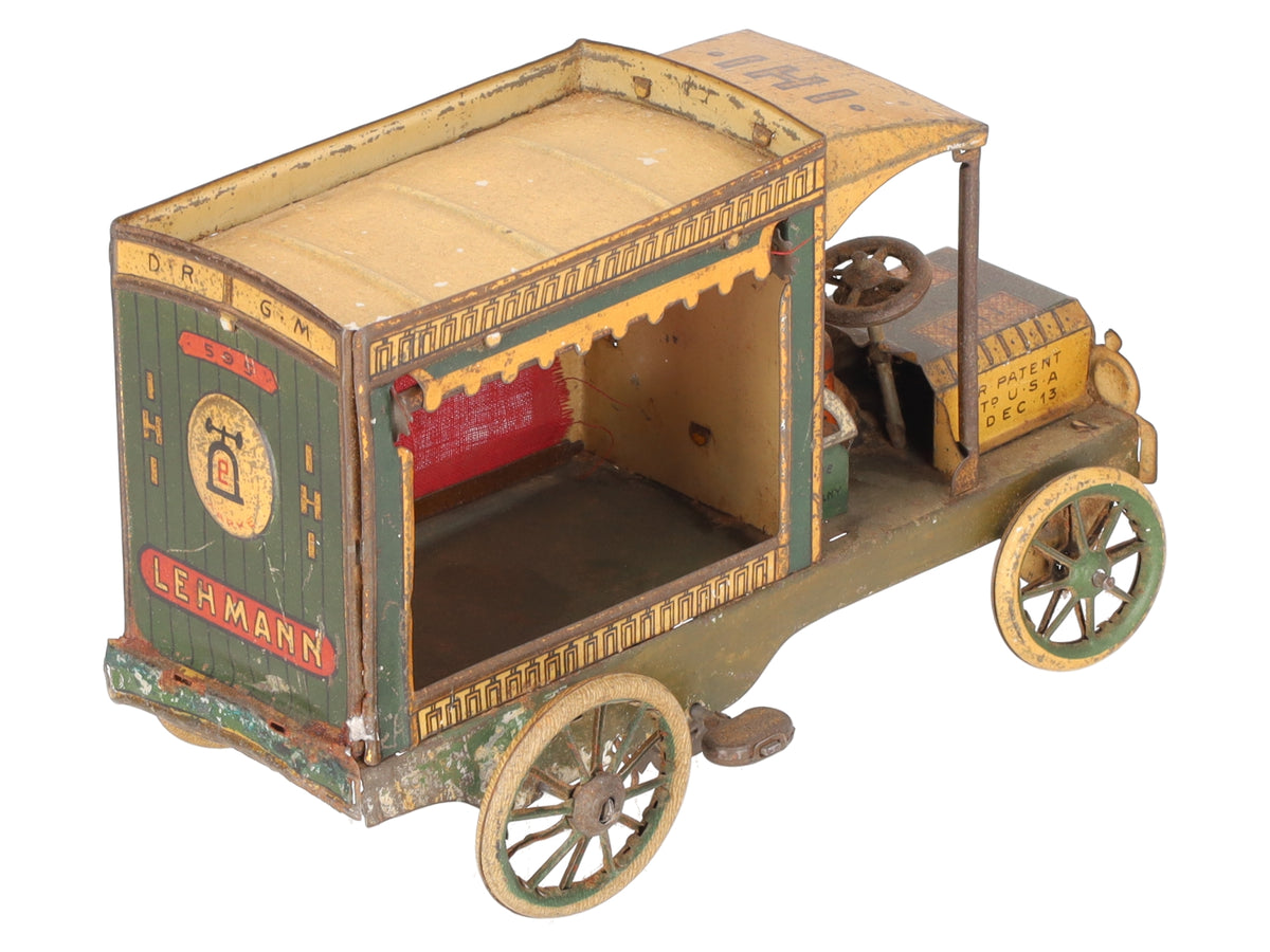 Lehmann 595 Vintage Tin Wind Up Meat Delivery Van
