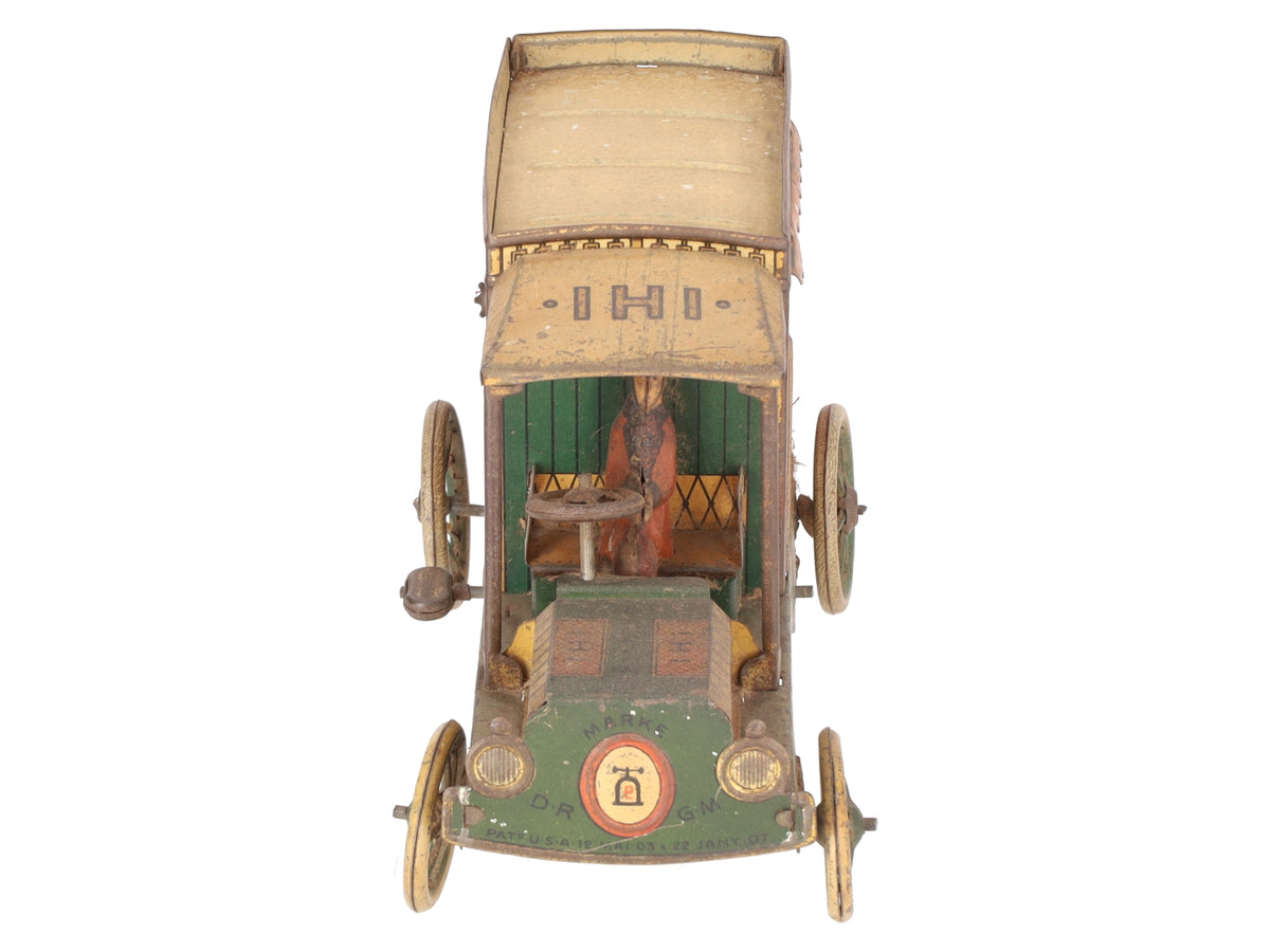 Lehmann 595 Vintage Tin Wind Up Meat Delivery Van
