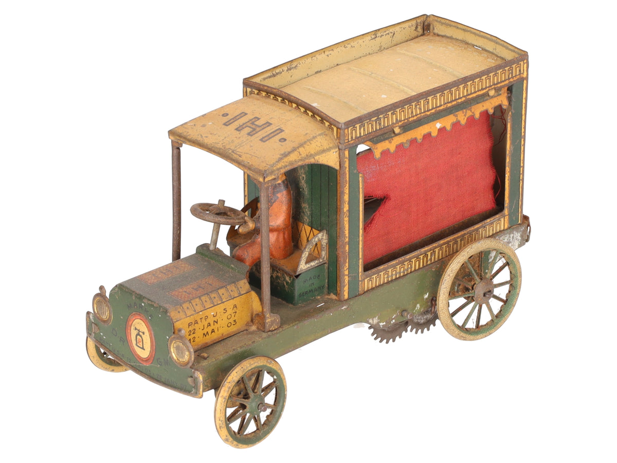 Lehmann 595 Vintage Tin Wind Up Meat Delivery Van