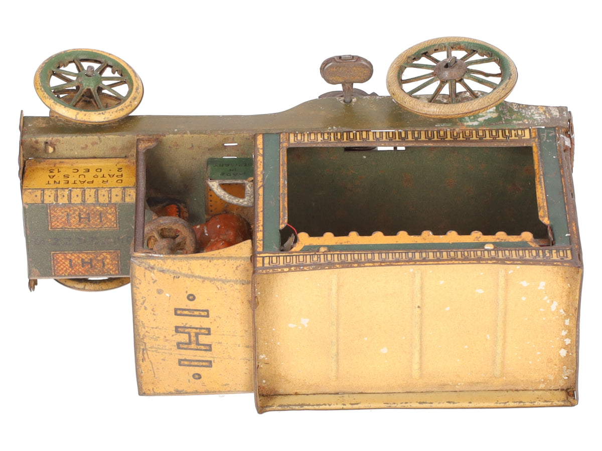 Lehmann 595 Vintage Tin Wind Up Meat Delivery Van