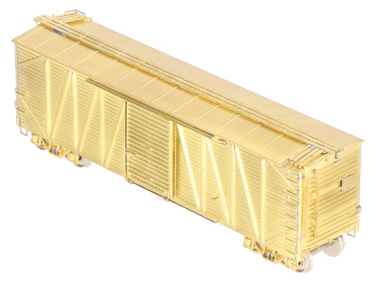 Overland 3099 HO Brass USRA Single Sheath Boxcar w/ Corrugated Door - unpainted EX/Box