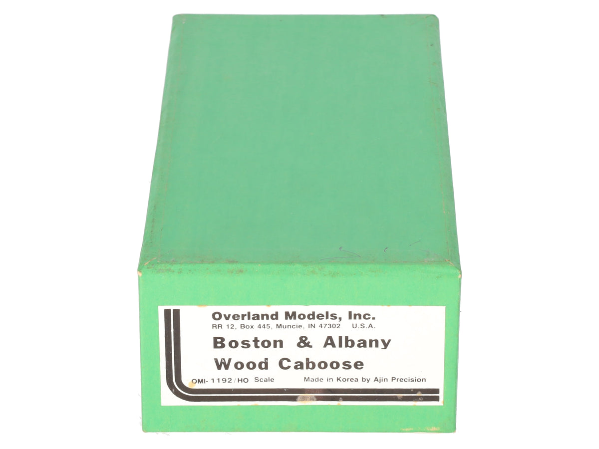 Overland 1192 HO Scale BRASS Boston & Albany Wood Caboose- Unpainted VG/Box