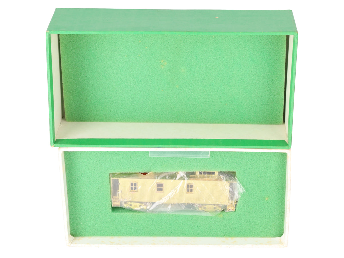 Overland 1192 HO Scale BRASS Boston & Albany Wood Caboose- Unpainted VG/Box