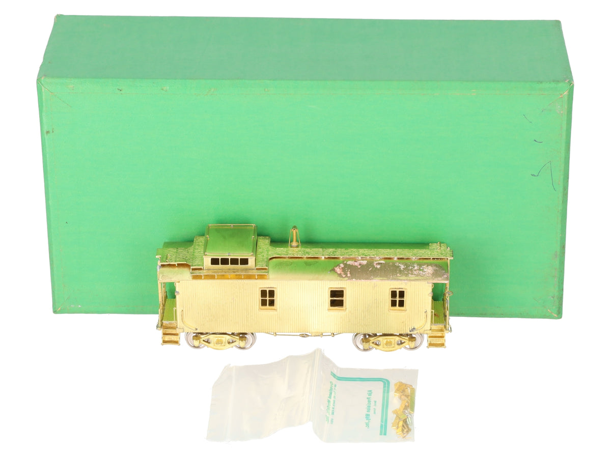 Overland 1192 HO Scale BRASS Boston & Albany Wood Caboose- Unpainted VG/Box