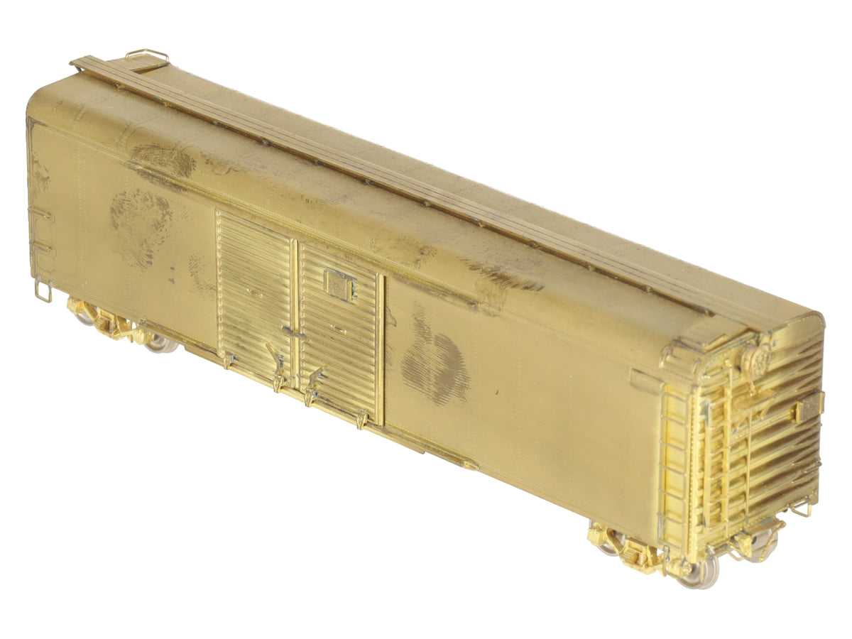 Rail Works X-33 HO BRASS Pennsylvania 50' Round Roof Boxcar -Unpainted VG/Box