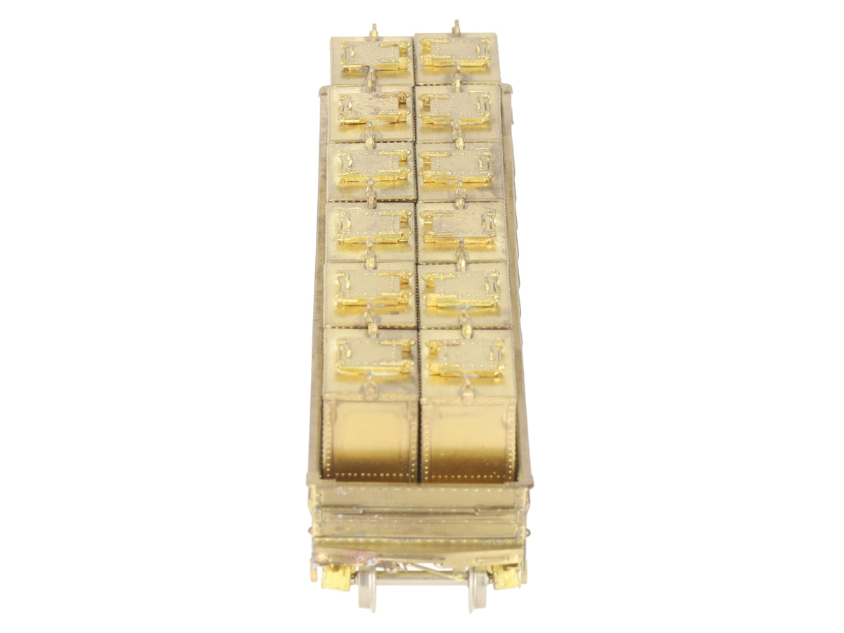 Rail Works R-137 HO Scale BRASS PRR G-22 Container Car w/12HB1-Unpainted VG/Box