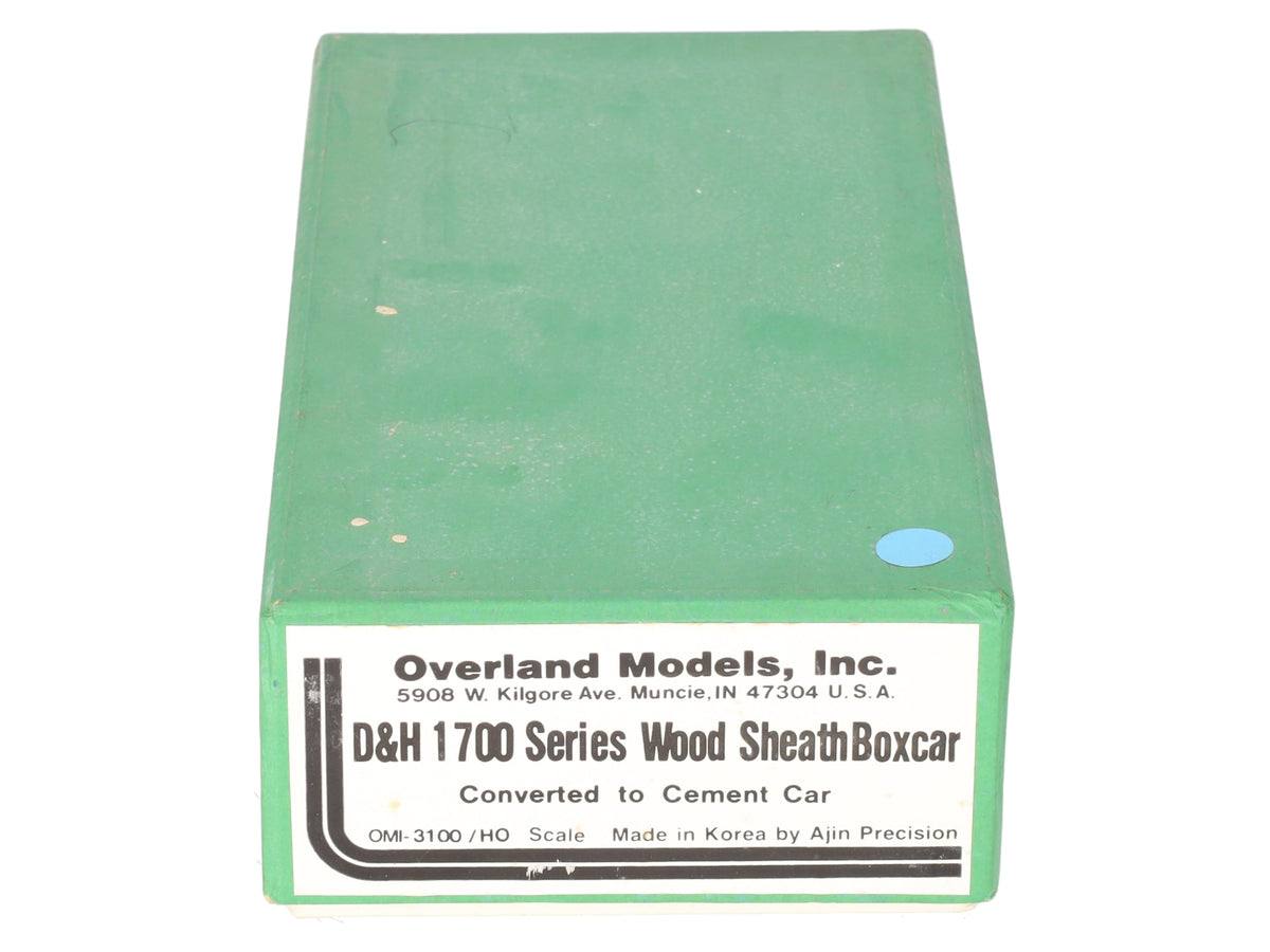 Overland 3100 HO Scale BRASS D&H 1700 Series Wood Sheath Boxcar- Unpainted EX/Box