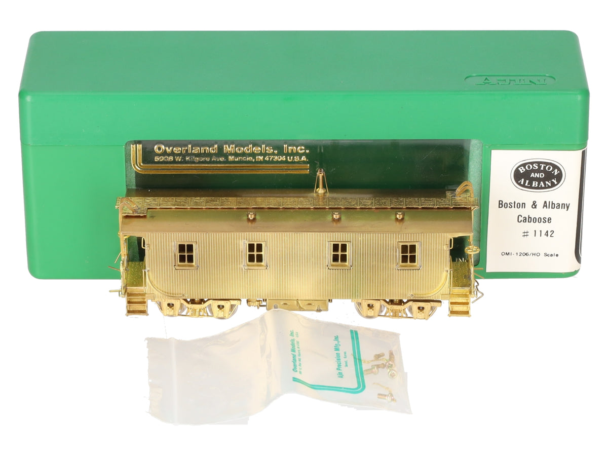 Overland OMI-1206 HO Scale BRASS Boston & Albany Caboose #1142 -Unpainted3 VG/Box