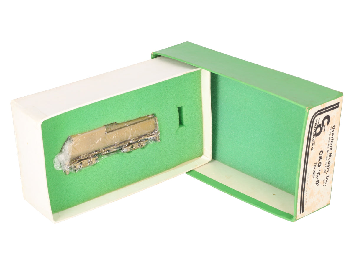 Overland HO Scale BRASS Chesapeake & Ohio G-9 Tender- Unpainted EX/Box