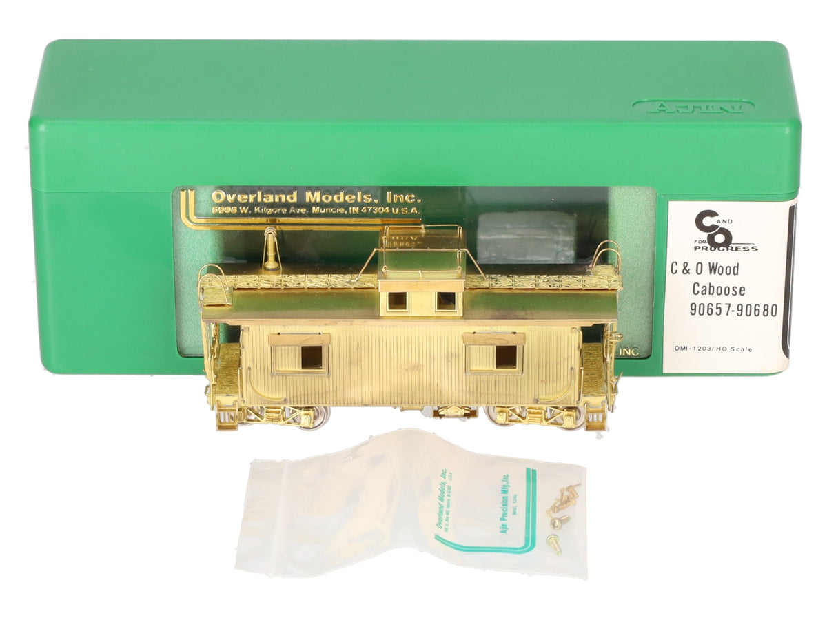 Overland OMI-1230 HO Scale BRASS Chesapeake & Ohio Wood Caboose 90657-90680 VG/Box