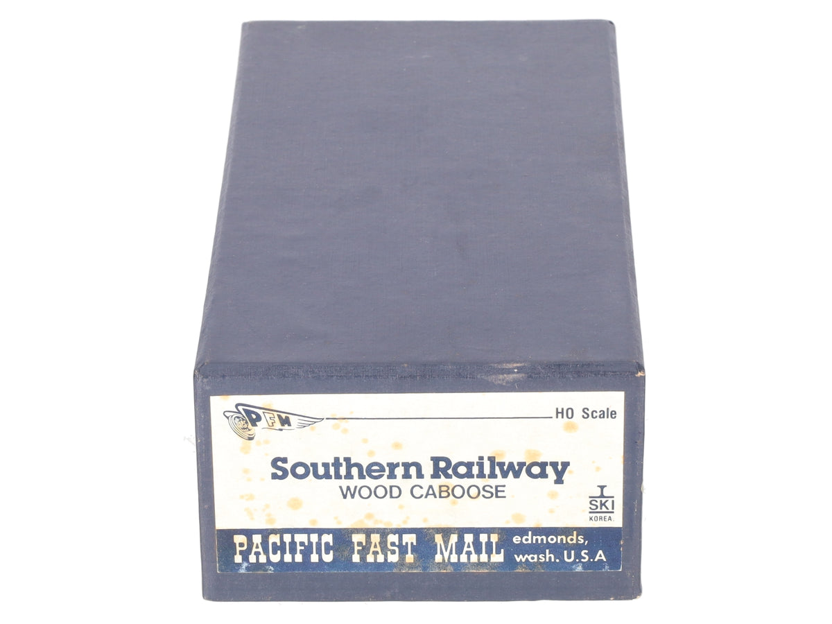 Pacific Fast Mail HO Brass Southern Railway Side Door Wood Caboose - painted/Box