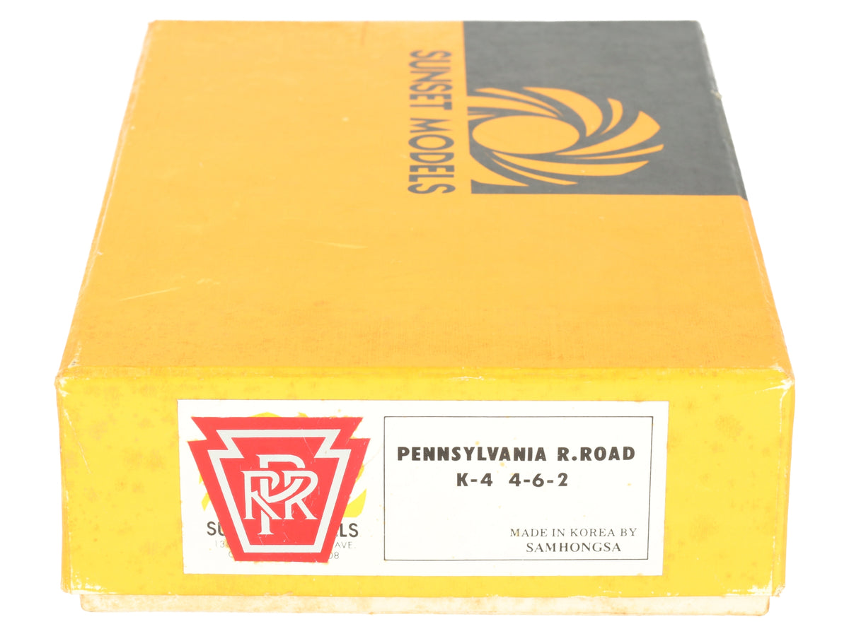 Sunset Models HO Scale BRASS PRR K-4 4-6-2 Steam Locomotive & Tender - Unpainted VG/Box