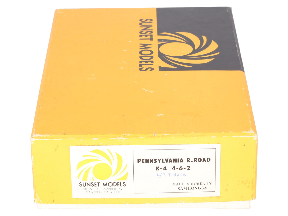 Sunset Models HO BRASS PRR K-4 4-6-2 Steam Loco & Tender (Long) - Unpainted VG/Box