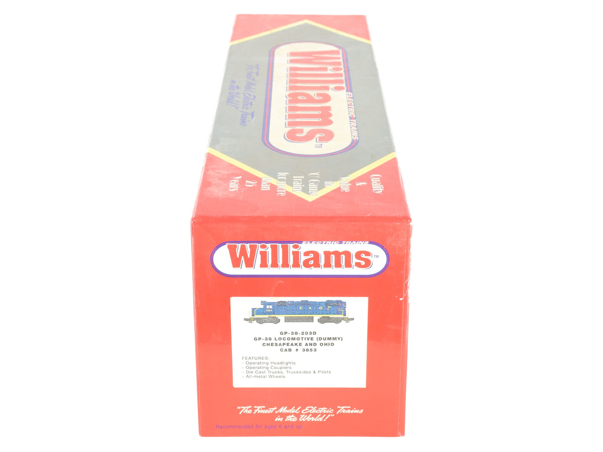 Williams GP38-203D O Gauge Chesapeake & Ohio GP-38 Dummy Diesel Locomotive #3853 EX/Box