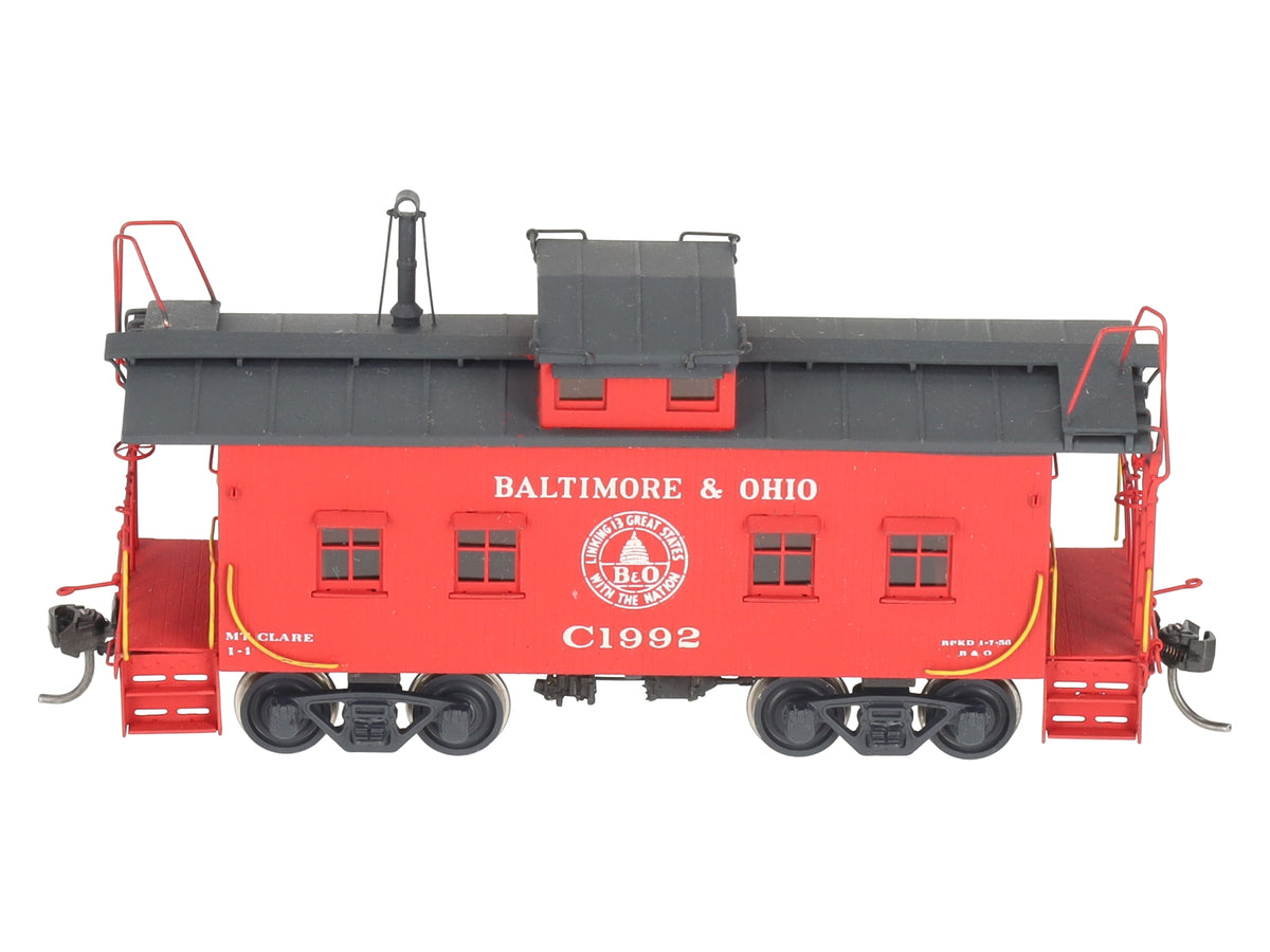 Pro Custom Hobbies HO Scale BRASS Baltimore & Ohio Caboose Class I-1- Painted/Box