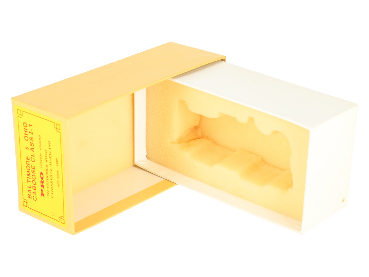 Pro Custom Hobbies HO Scale BRASS Baltimore & Ohio Caboose Class I-1- Painted/Box