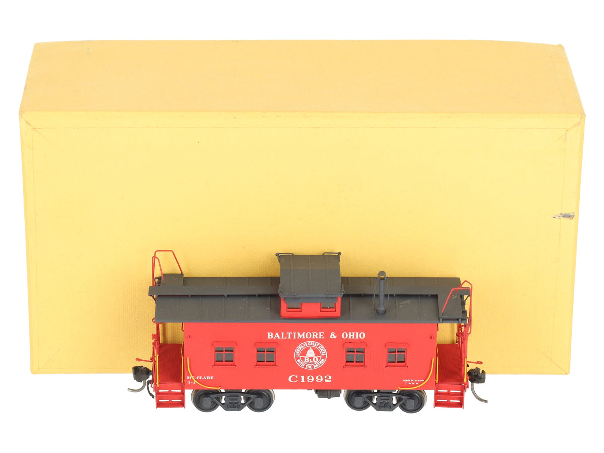 Pro Custom Hobbies HO Scale BRASS Baltimore & Ohio Caboose Class I-1- Painted/Box