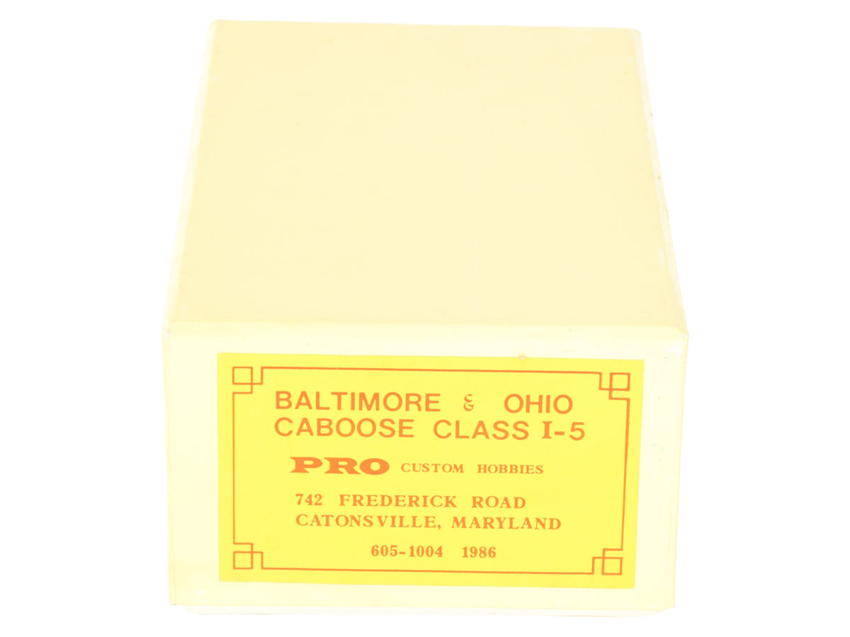 Pro Custom Hobbies HO BRASS Baltimore & Ohio Caboose Class I-5- Painted LN/Box