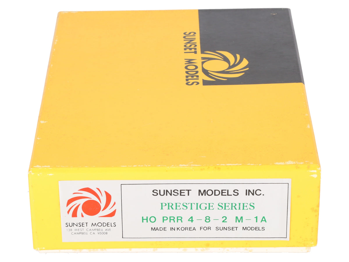 Sunset Models M-1A HO Brass PRR 4-8-2 M-1A Steam Locomotive & Tender- Unpainted EX/Box