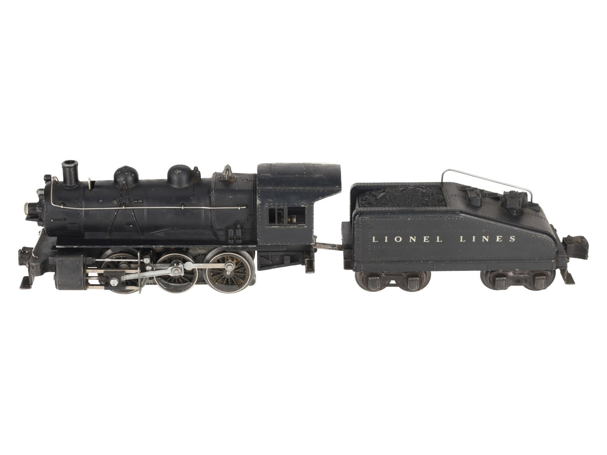 Lionel 201 Vintage O 0-6-0 Lionel Lines Steam Locomotive & Tender VG