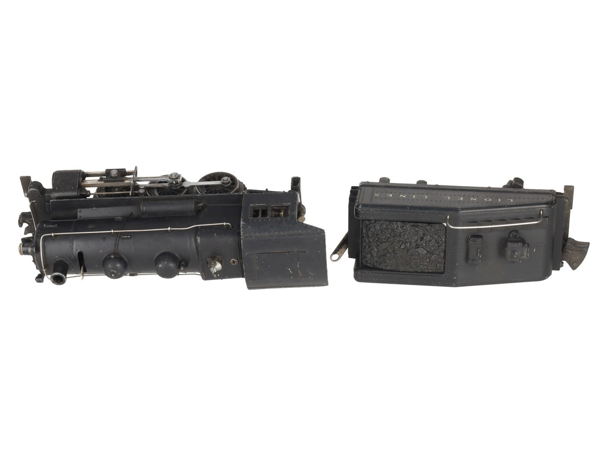 Lionel 201 Vintage O 0-6-0 Lionel Lines Steam Locomotive & Tender VG