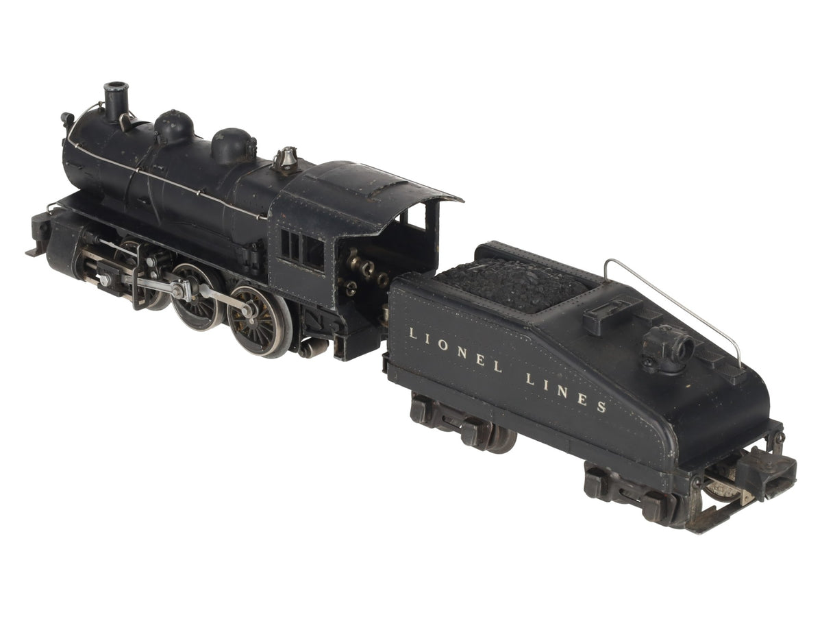 Lionel 201 Vintage O 0-6-0 Lionel Lines Steam Locomotive & Tender VG