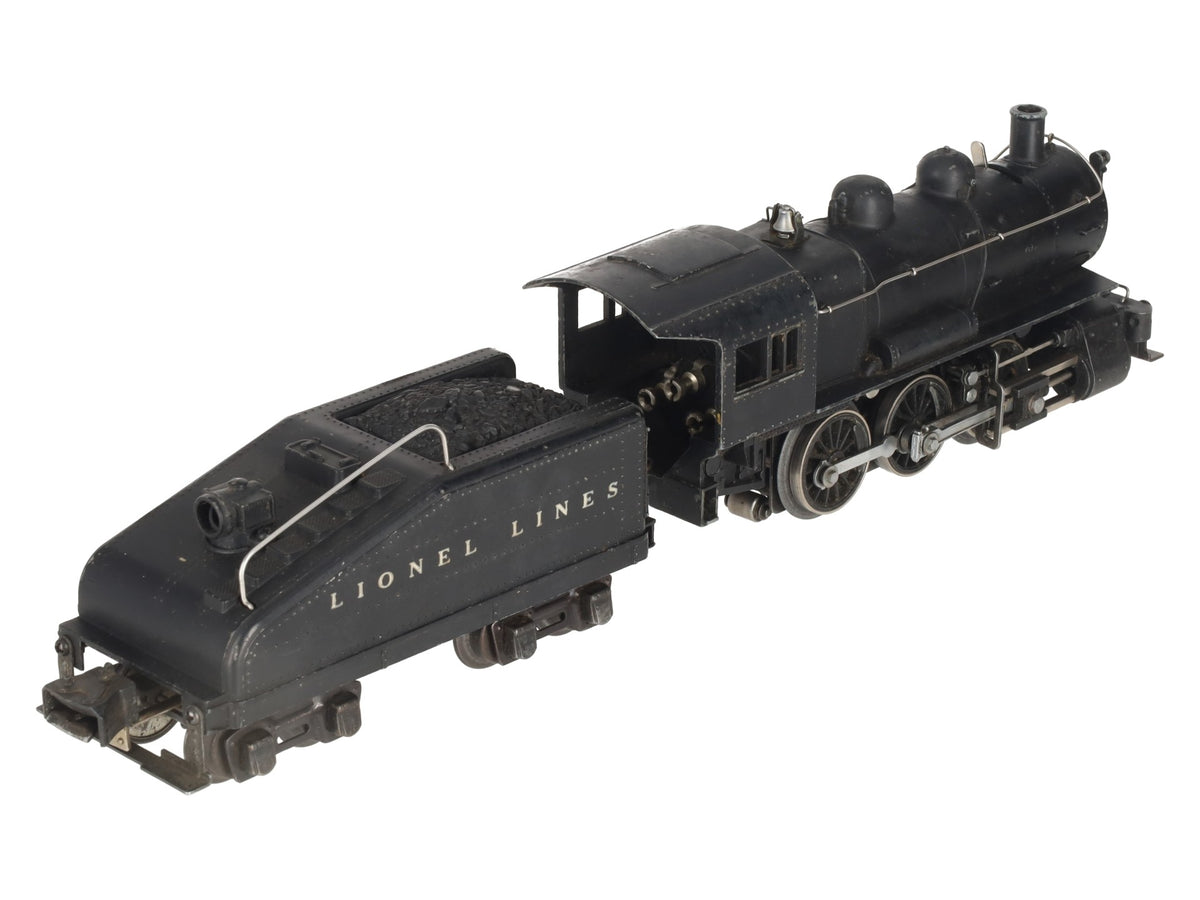 Lionel 201 Vintage O 0-6-0 Lionel Lines Steam Locomotive & Tender VG