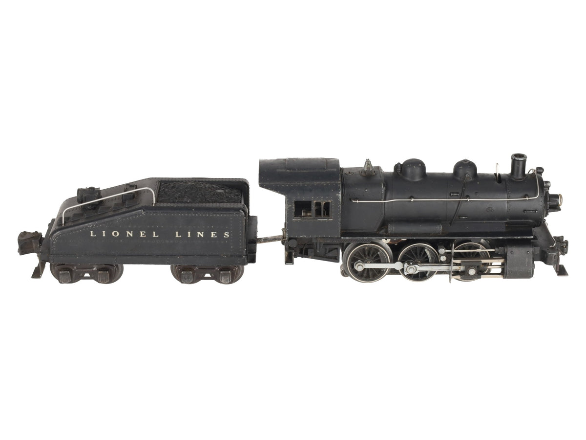 Lionel 201 Vintage O 0-6-0 Lionel Lines Steam Locomotive & Tender VG