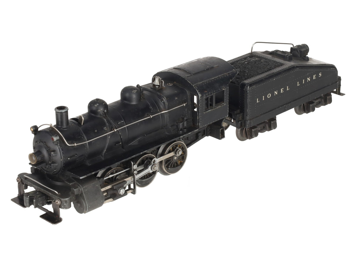 Lionel 201 Vintage O 0-6-0 Lionel Lines Steam Locomotive & Tender VG