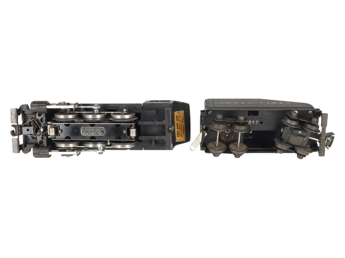 Lionel 201 Vintage O 0-6-0 Lionel Lines Steam Locomotive & Tender VG