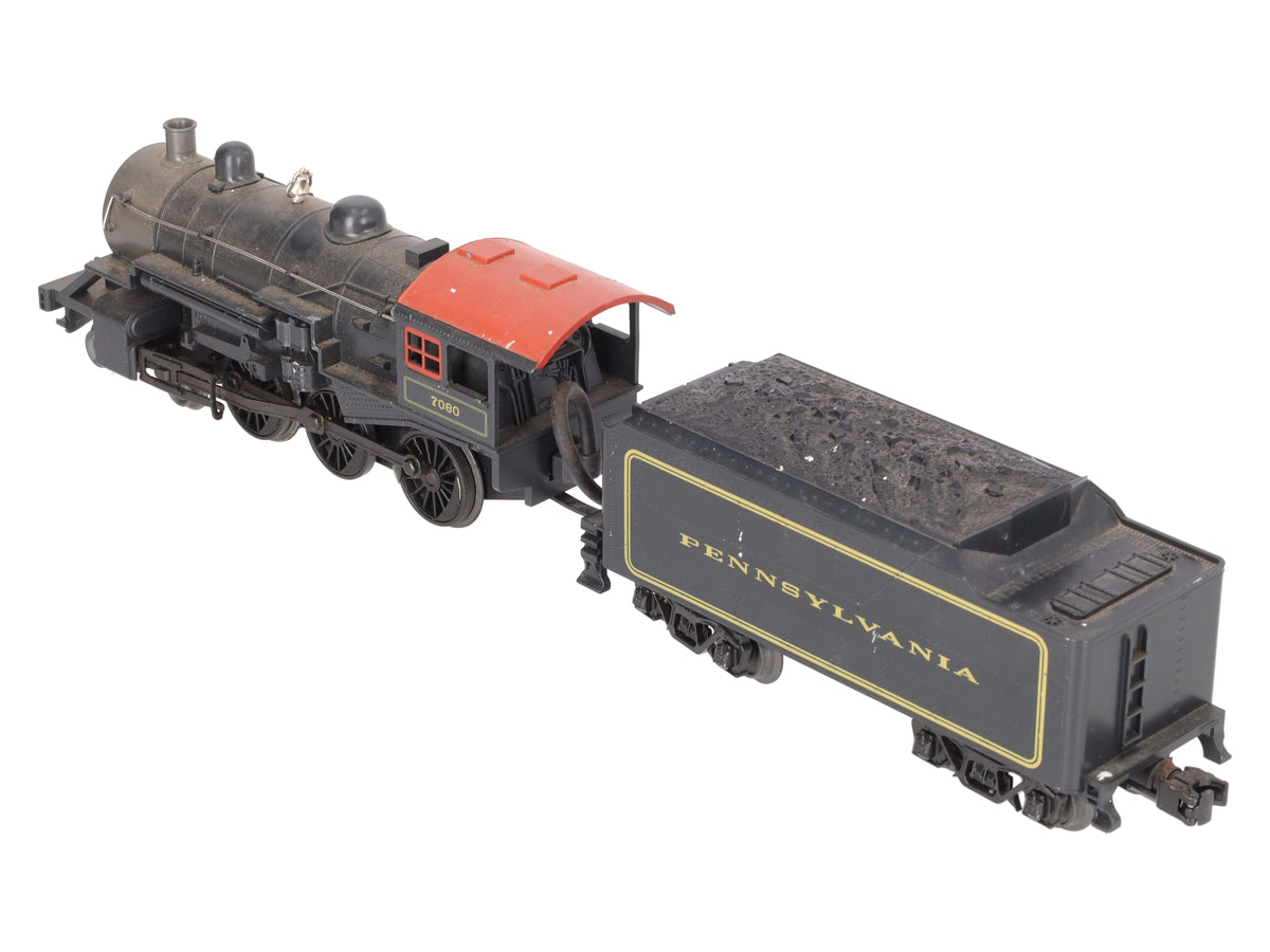 MTH 30-4215-1E O Gauge Pennsylvania 4-6-0 Steam Locomotive & Tender #7080 w/PS3 VG