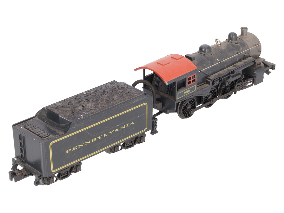 MTH 30-4215-1E O Gauge Pennsylvania 4-6-0 Steam Locomotive & Tender #7080 w/PS3 VG