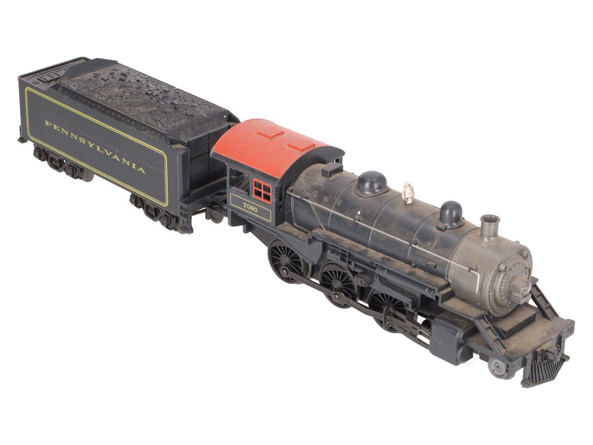 MTH 30-4215-1E O Gauge Pennsylvania 4-6-0 Steam Locomotive & Tender #7080 w/PS3 VG