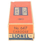 Lionel 6417-50 Vintage O Tuscan Lehigh Valley Porthole Caboose #641753 - RARE VG/Box