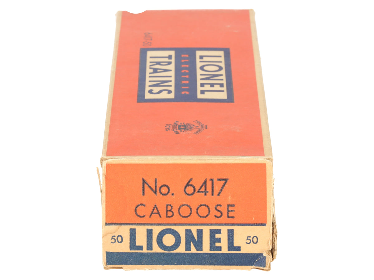 Lionel 6417-50 Vintage O Tuscan Lehigh Valley Porthole Caboose #641753 - RARE VG/Box