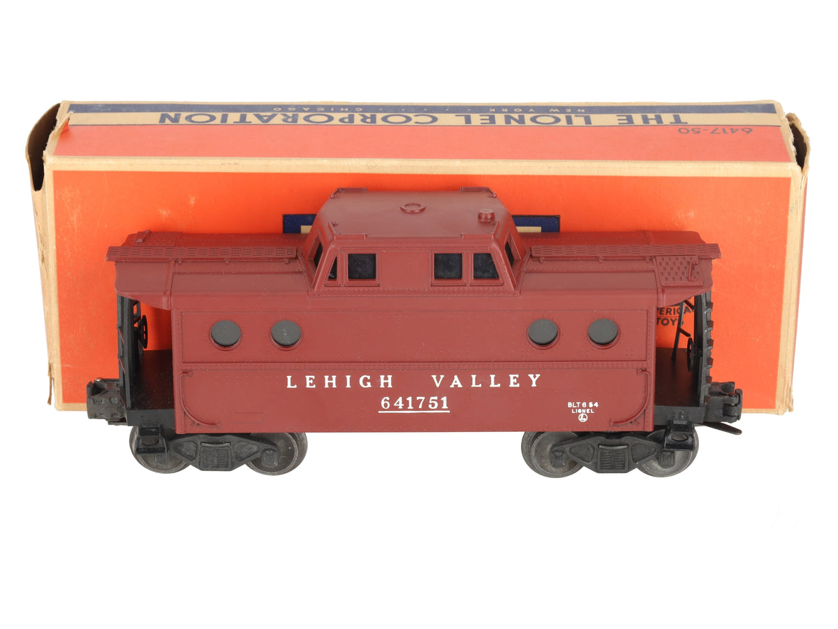 Lionel 6417-50 Vintage O Tuscan Lehigh Valley Porthole Caboose #641753 - RARE VG/Box