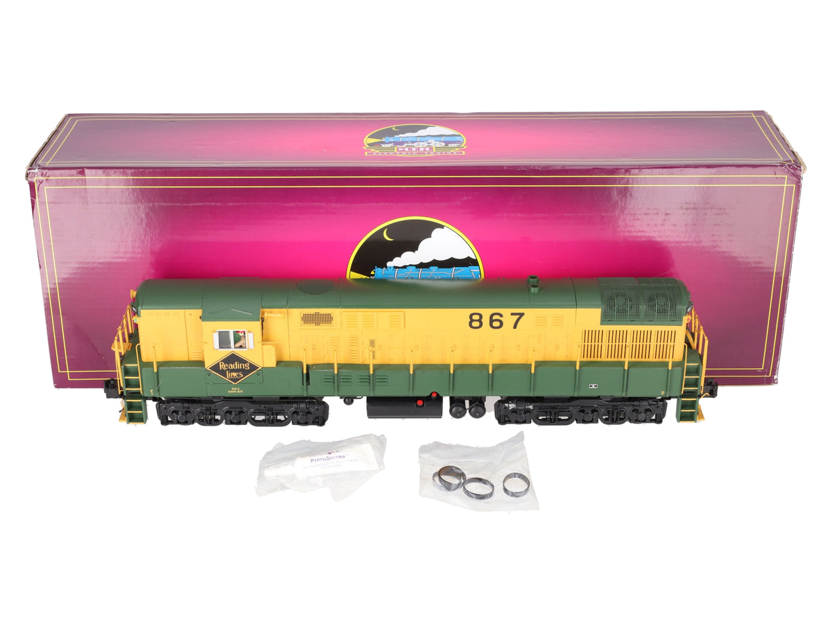 MTH 20-20126-1 O Gauge Reading Lines FM Trainmaster Diesel Engine #867 w/ PS2 EX/Box