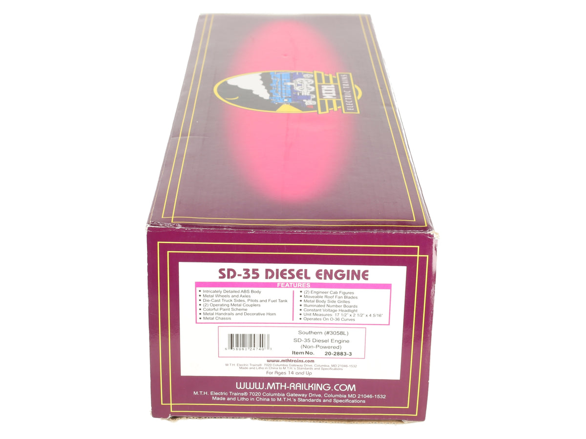 MTH 20-2883-3 O Gauge Southern SD-35 Non-Powered Diesel Engine #3058 EX/Box