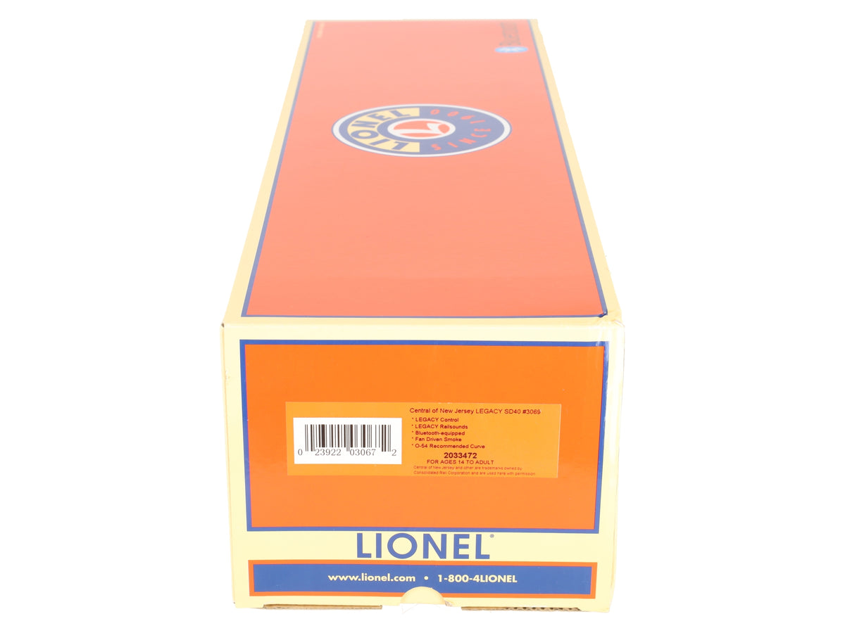 Lionel 2033472 O Gauge Central Of New Jersey Legacy SD40 Diesel Locomotive #3069 EX/Box