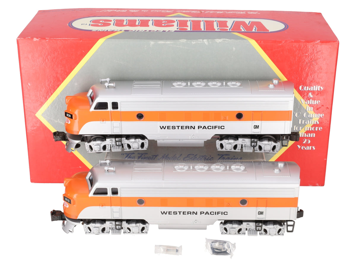 Williams O Gauge Western Pacific F7 AA Diesel Engine Set: #808 & 810 w/ Sound EX/Box