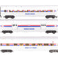 MTH 30-67546 O Gauge Amtrak 60' Streamlined Passenger Car Set- 3 Cars EX