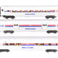 MTH 30-67546 O Gauge Amtrak 60' Streamlined Passenger Car Set- 3 Cars EX